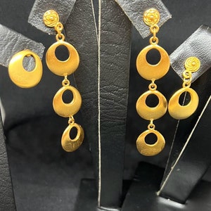 Pre-columbian jewelry. earrings  , pre colombinos 24kt gold plated. pre colombian