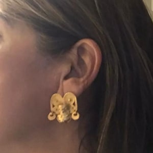 precolumbian jewelry. earrings,  , pre colombinos 24kt gold plated pre colombian