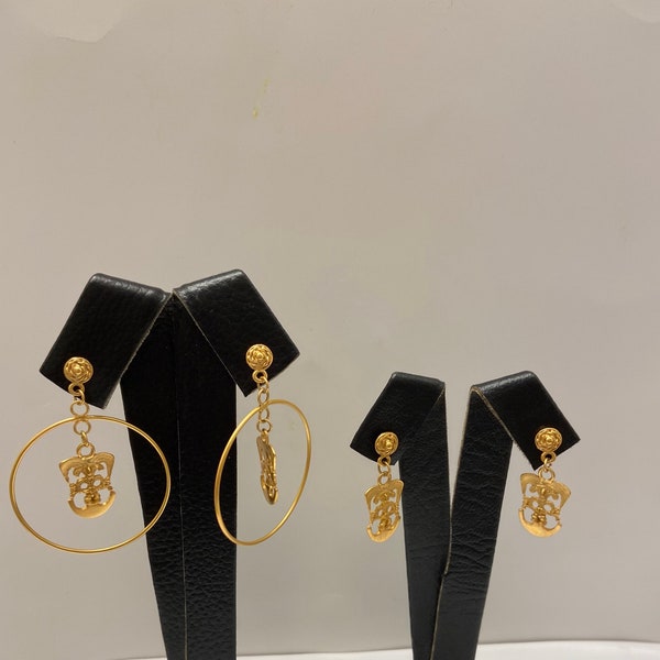 precolumbian jewelry. cauca bird earrings,  pajaro Cauca pre colombian pre colombinos 24kt gold plated