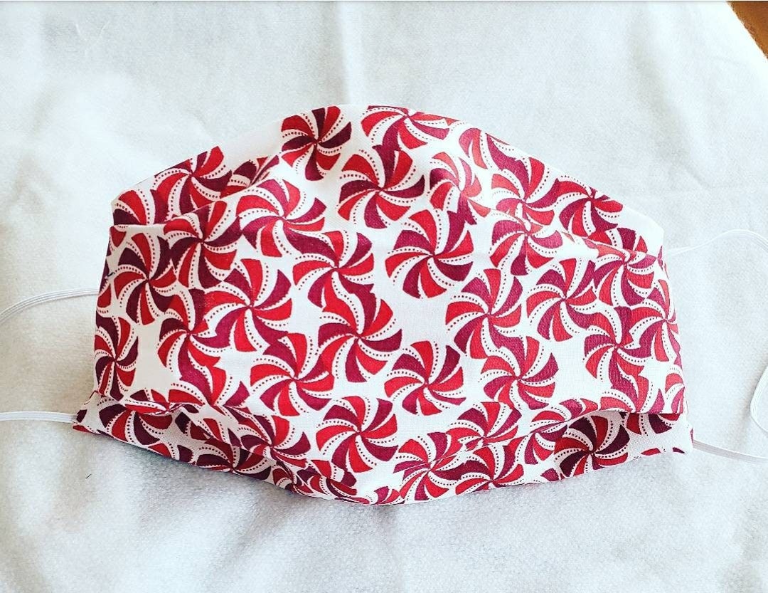 Face Mask PEPPERMINTS With Filter Pocket Etsy