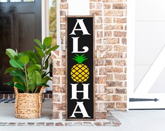 Summer Decor Pineapple Mini Framed Wood Sign Modern Home Farmhouse Decor