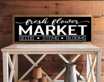 Fresh Flower Market Sign, Spring Decor