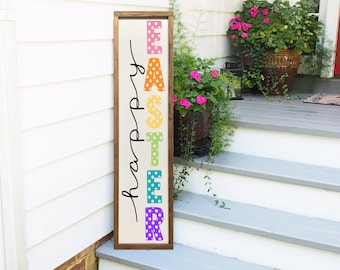 Happy Easter Porch Sign, Welcome Sign, Easter Decoration, Easter Sign