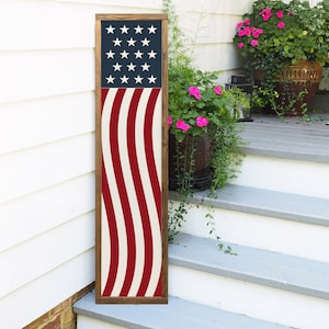 American Flag Sign | Porch Leaner