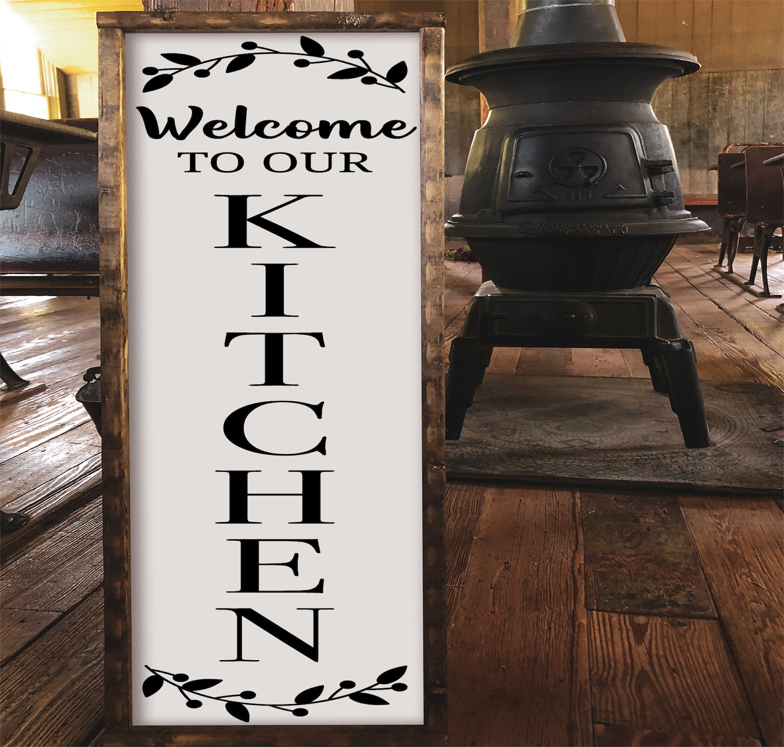 Kitchen Sign Kitchen Decor Vertical Kitchen Sign Framed Etsy