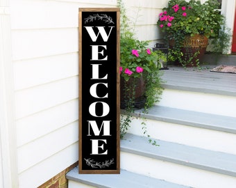 Vertical Welcome Sign, Porch Decor