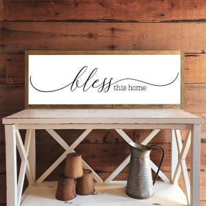 Bless This Home Sign, Wood Sign, Wall Decor