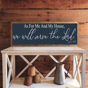 As For Me and My House We Will Serve The Lord Bible Verse Sign Joshua 24:15 image 5