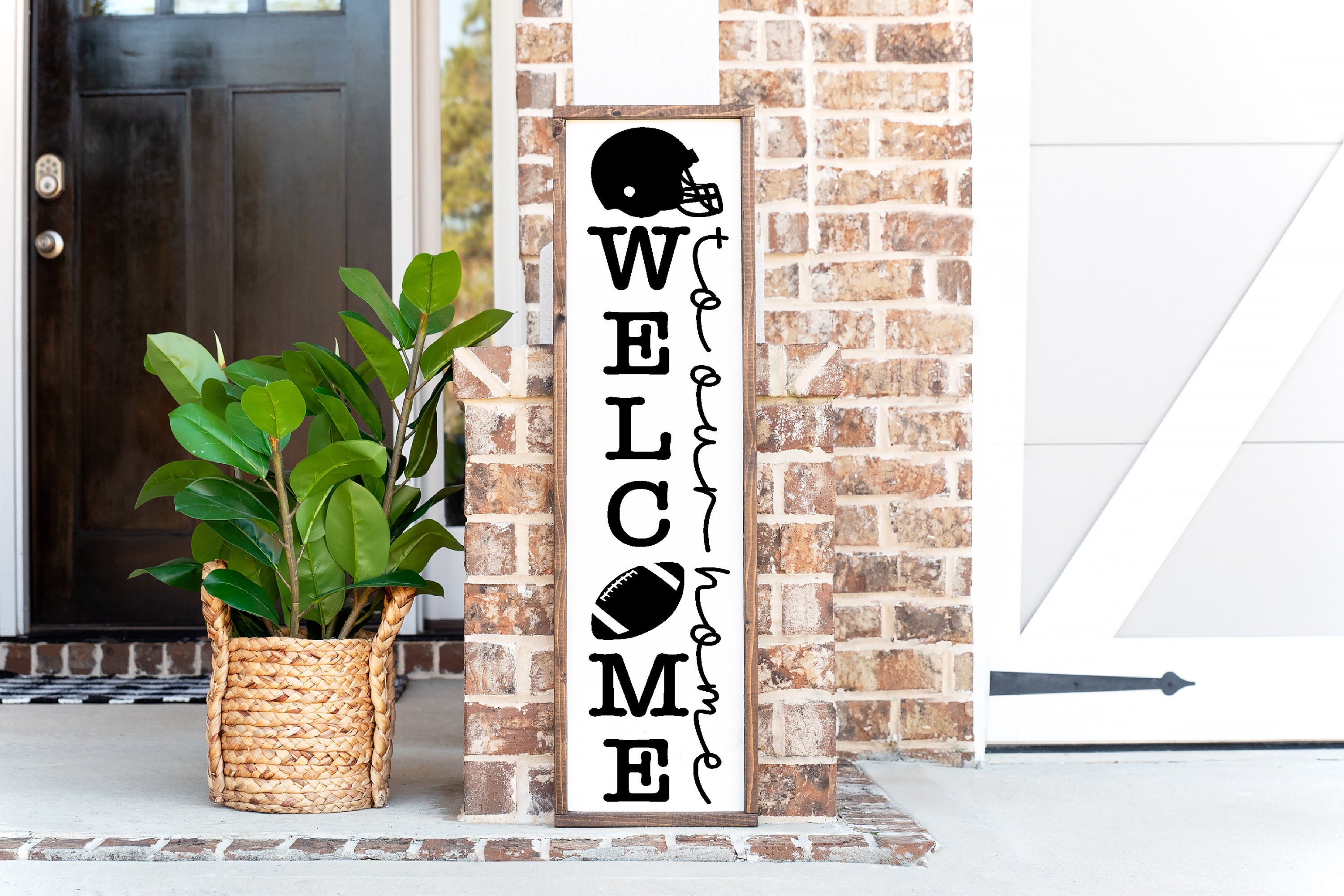 Football Sign Front Porch Decor Outdoor Etsy