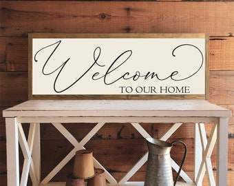 Welcome to Our Home Sign | Entryway Decor