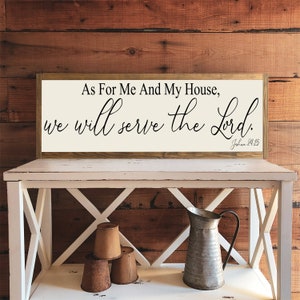 As For Me and My House We Will Serve The Lord Bible Verse Sign Joshua 24:15 image 7