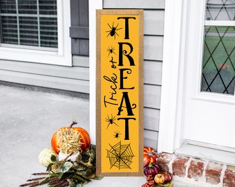 Trick or Treat Porch Sign, Halloween Porch Decor