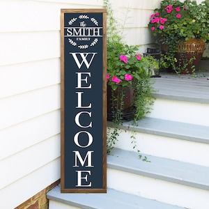 Porch Sign, Personalized Welcome Sign, Outdoor Decor