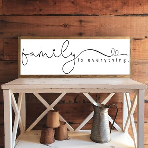 Family is Everything Sign | Wood Signs | Framed Wood Signs | Home Decor