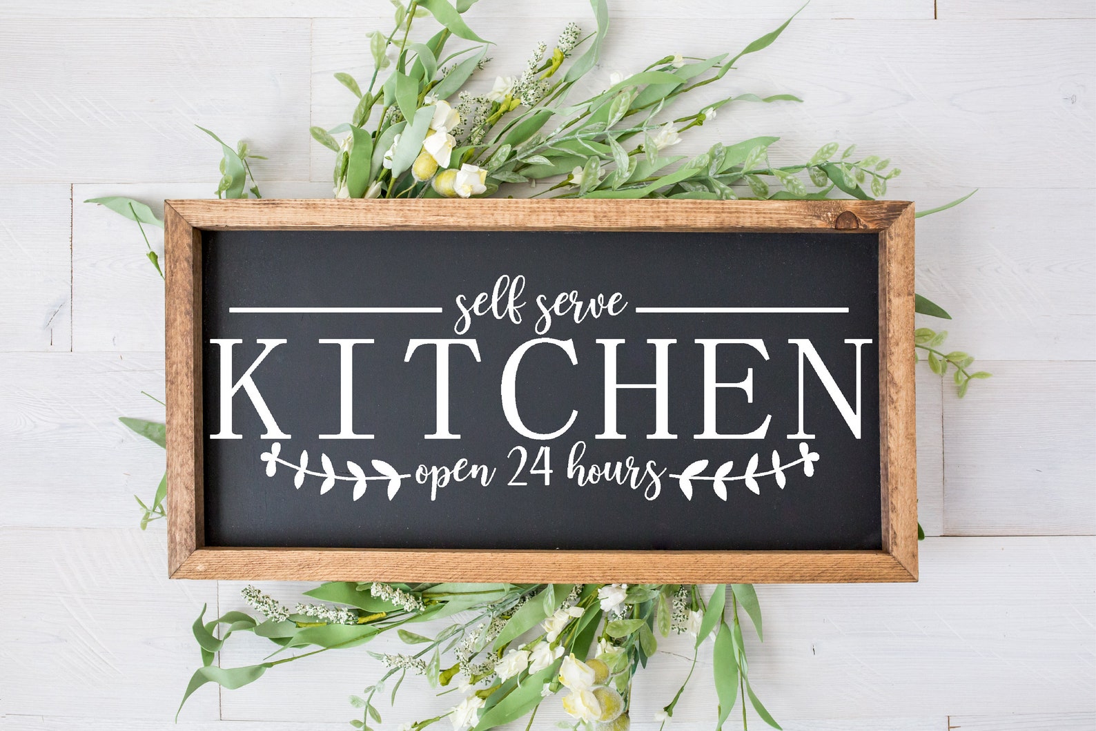 Self Serve Kitchen Open 24 Hours Sign Kitchen Signs Etsy