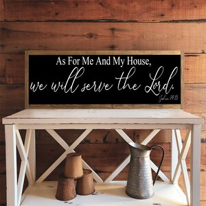 As For Me and My House We Will Serve The Lord Bible Verse Sign Joshua 24:15 image 4