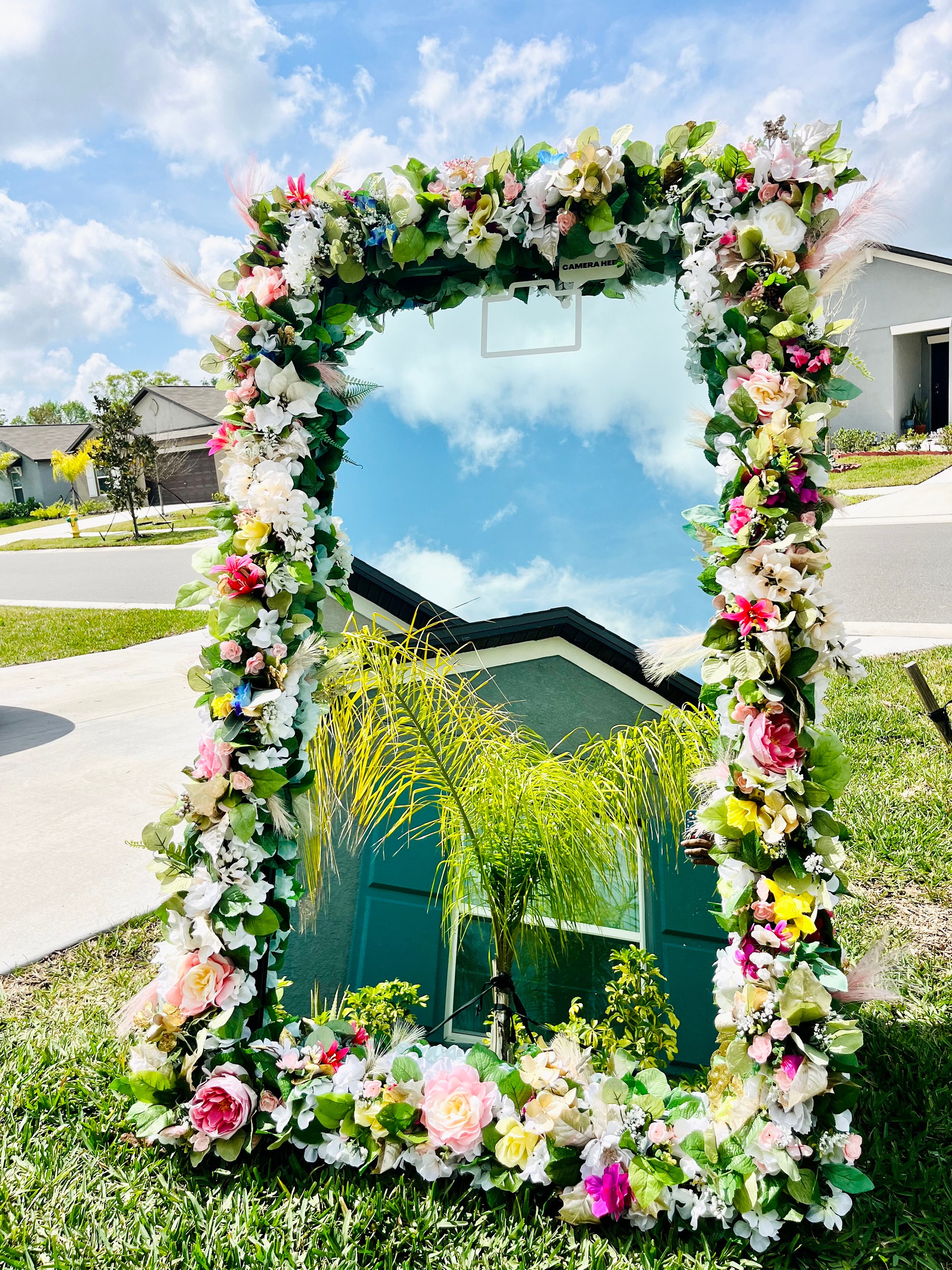Giant Floral Wood Gold Frames 5ft Tall. Handmade Bouquets Beautiful