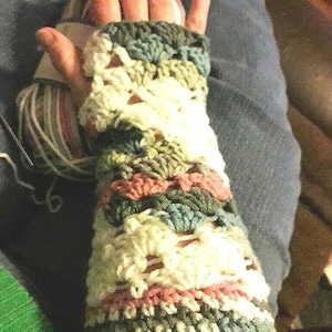 Handmade Wrist Warmers, Crocheted Fingerless Gloves