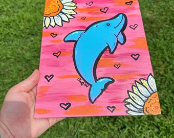 Lovey Dolphin Painting