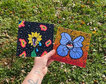 6x6” Trippy Paintings
