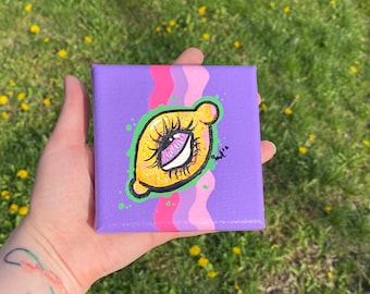 MINI Trippy Lemon Painting