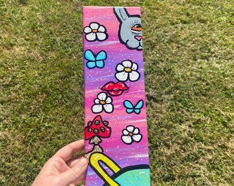 4”x12” Bunny Trips Painting