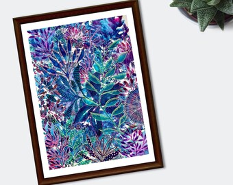 Deep Forests II Fine Art Print | Botanical Giclee Print | Home Decor| Hand-painted Wall Art Print by The Wild at Art