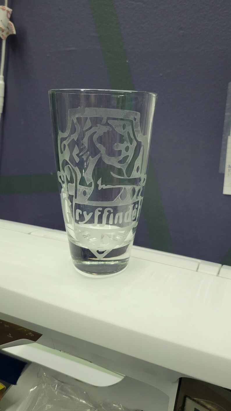 Harry Potter Etched Glass Cups Etsy