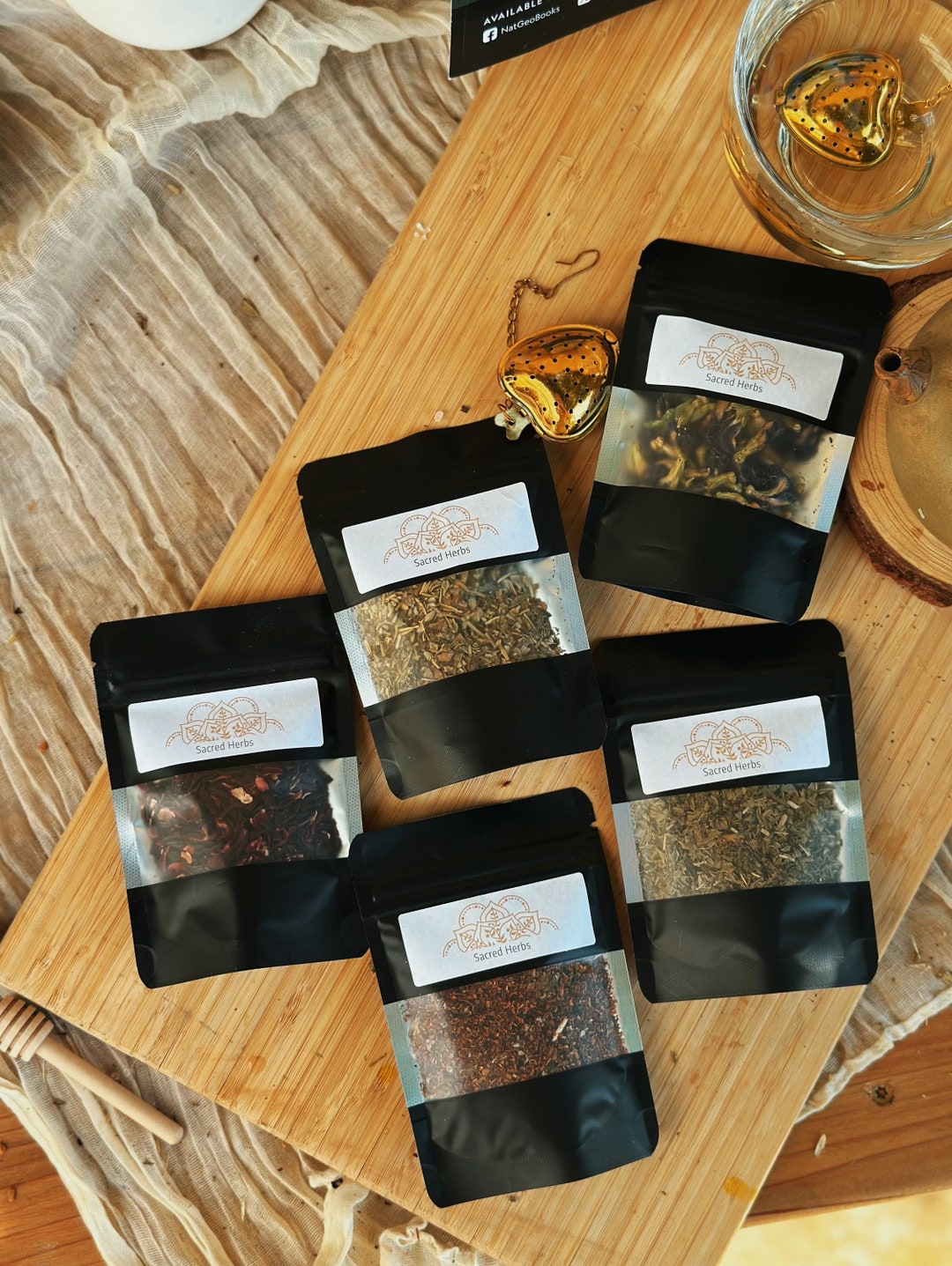 Decaf Herbal Tea Sampler: Handmade Organic Loose Leaf Tea Kit - Etsy