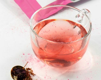 Heart Meadow Herbal Tea: Red Clover Sage Blend with Edible Glitter