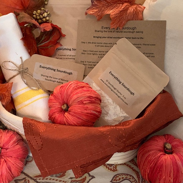 San Francisco Sourdough Complete Bread Baking Kit and Dried Starter / Great Gift!  / Eco Friendly / Christmas / Thanksgiving / Hostess Gift