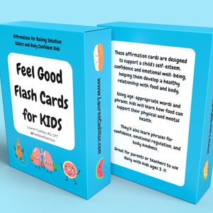 Feel Good-flashcards voor kinderen (V4081908140) - Affirmatiekaarten voor het opvoeden van intuïtieve eters en kinderen met zelfvertrouwen