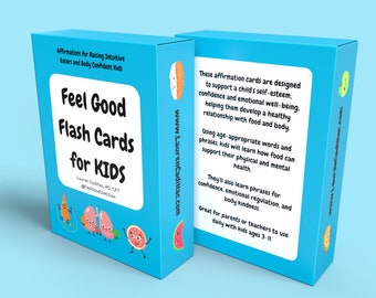 Må bra-kort för barn (V4081908140) - Affirmationskort för att uppfostra intuitiva ätare och kroppssäkra barn