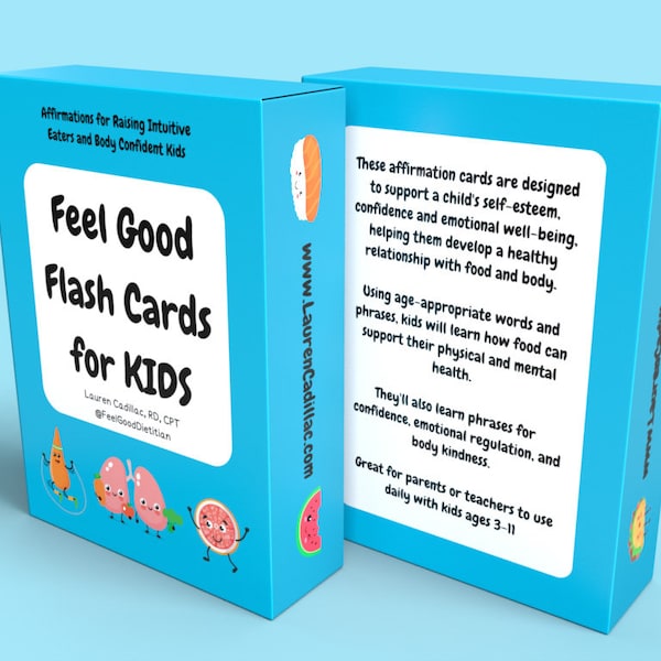 Feel Good Flash Cards for Kids (V4081908140) - Affirmation Cards for Raising Intuitive Eaters and Body Confident Kids