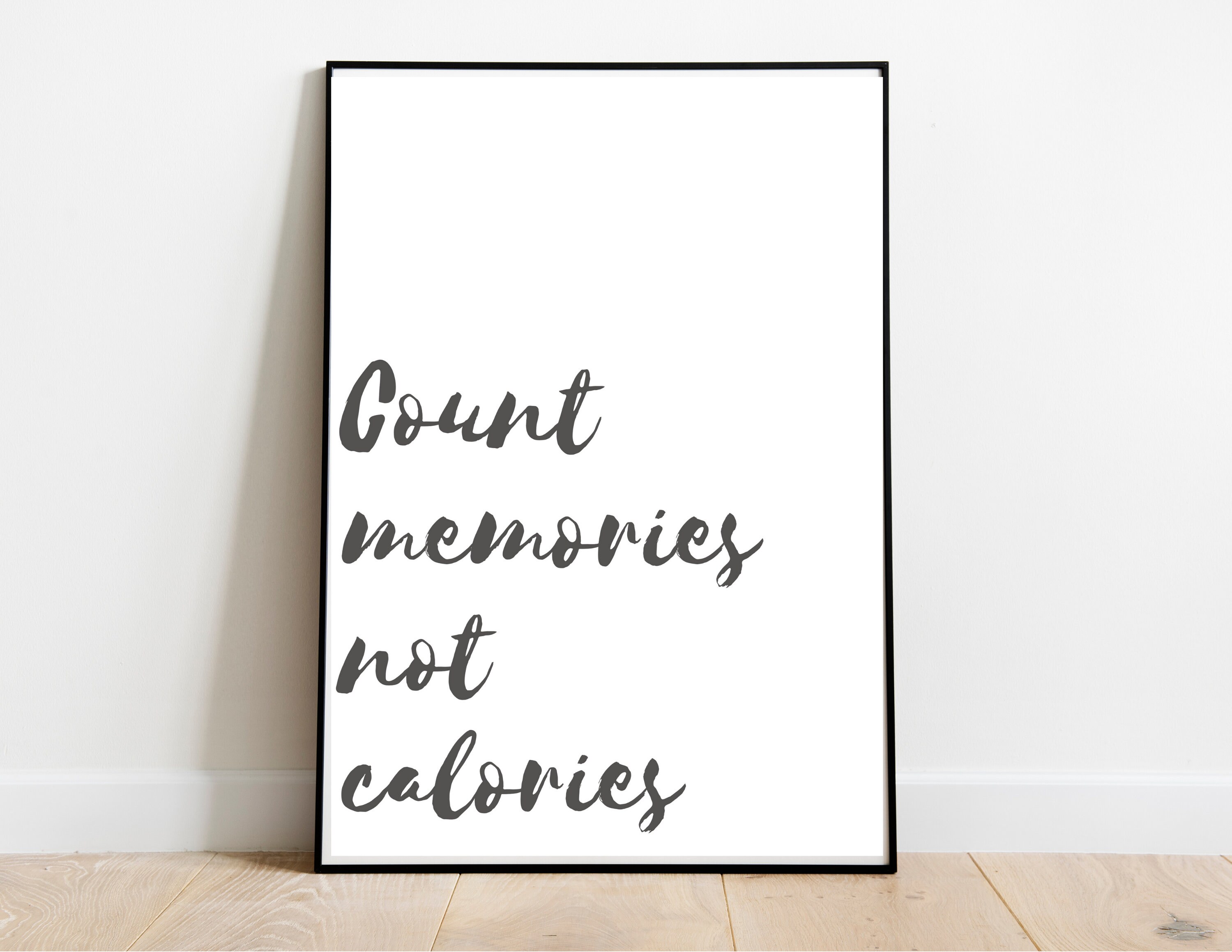 Count memories not calories wall hanging inspirational quotes Etsy