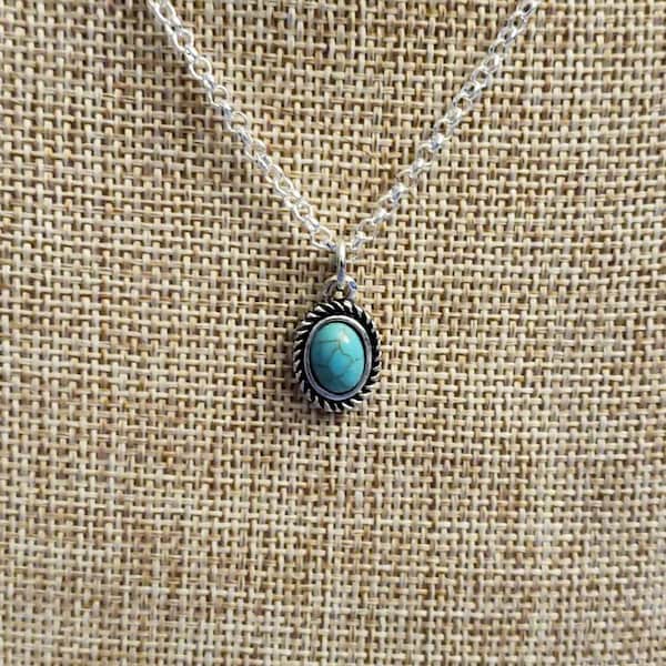 Bohemian Turquoise Stone necklace for women, hippie jewelry for women, handmade necklace, women's jewelry, hippie charm necklace, adjustable
