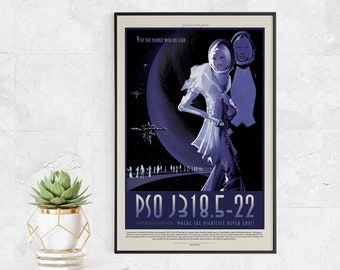 NASA PSO J318.5-22 Travel Poster, Wall Art Design Print - Etsy