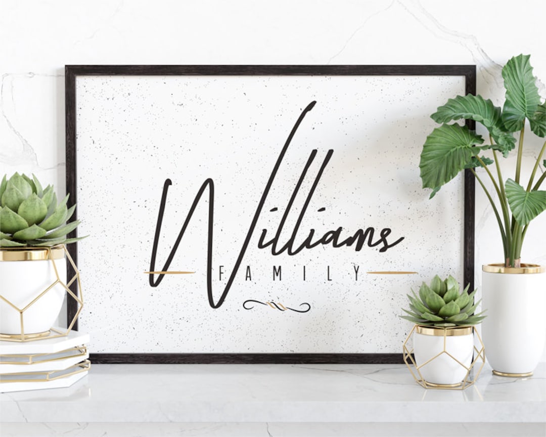 Personalized Family Name Print Poster - Last Name Wall Art Gift ...