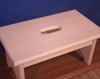 Rustic Primitive Chic Farm Mini Bench STEP STOOL AMISH SOLID PINE Unfinished