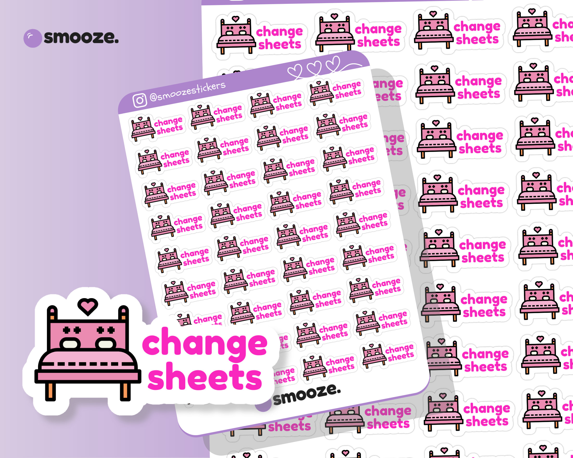 Household Planner Stickers Change Sheets Planner Sticker Sheet