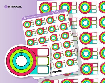 Close the rings planner stickers tracker | fitness and exercise smart watch stickers |  health wellness and self care daily goals | Smooze