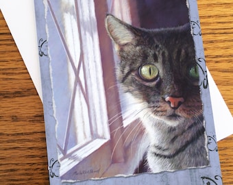 Cat Card, Blank Note Card, Frameable Art Card, Gift Card, Greeting Card