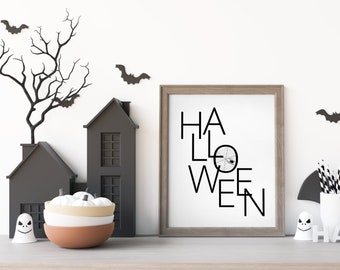 Halloween Art Halloween Wall Decor Printable Art Digital Print Spooky Halloween Instant Download