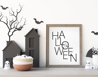 Halloween Art Halloween Wall Decor Printable Art Digital Print Spooky Halloween Instant Download