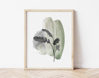 Abstract Printable Wall Art Watercolor Wall Art Print Minimalist Wall Decor Modern Bedroom Art Instant Digital Download