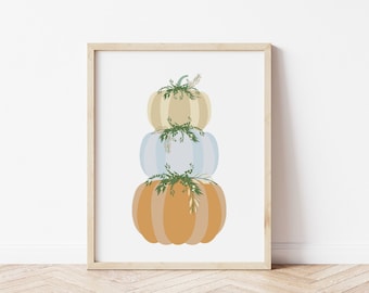 Pumpkins Printable Fall Digital Print Fall Wall Decor Digital Download Fall Art Fall Farmhouse Decor Printable Wall Art Pumpkins Art