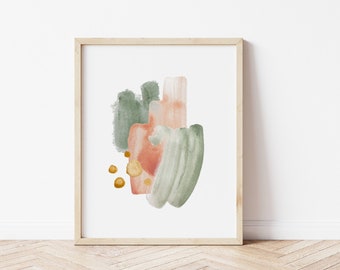 Abstract Art Printable Watercolor Wall Art Print Minimalist Wall Decor Bedroom Art Instant Download