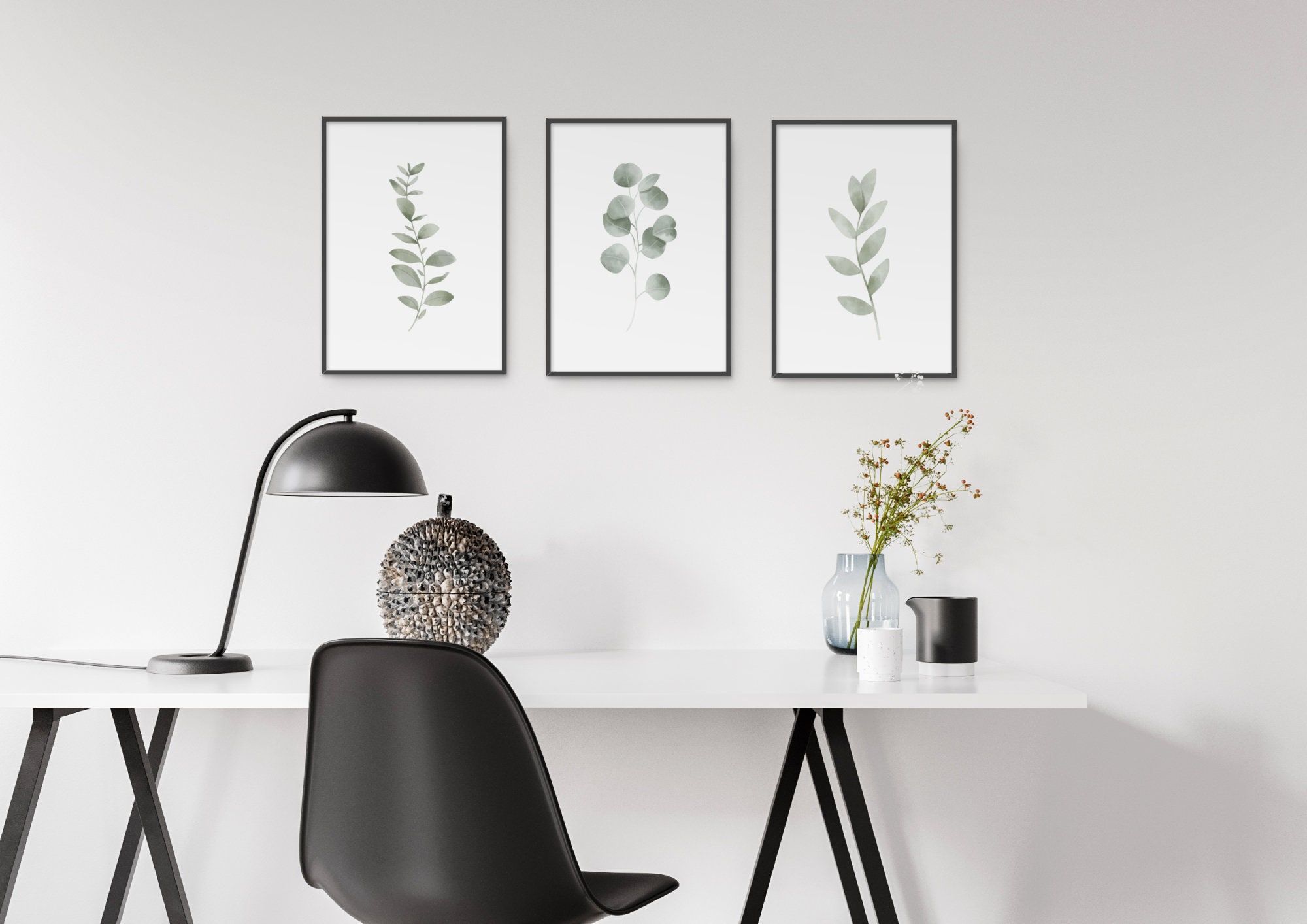 Set of 3 Botanical Wall Art Prints Instant Download Printable Art ...