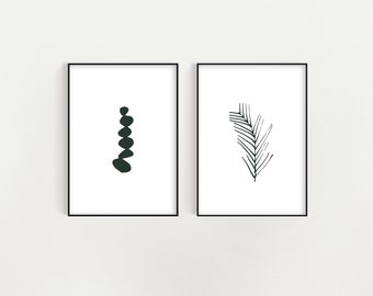 Abstract Wall Art Print Modern Printable Art Minimalist Artwork Abstract Set of Prints Living Room Wall Decor Digital Instant Download
