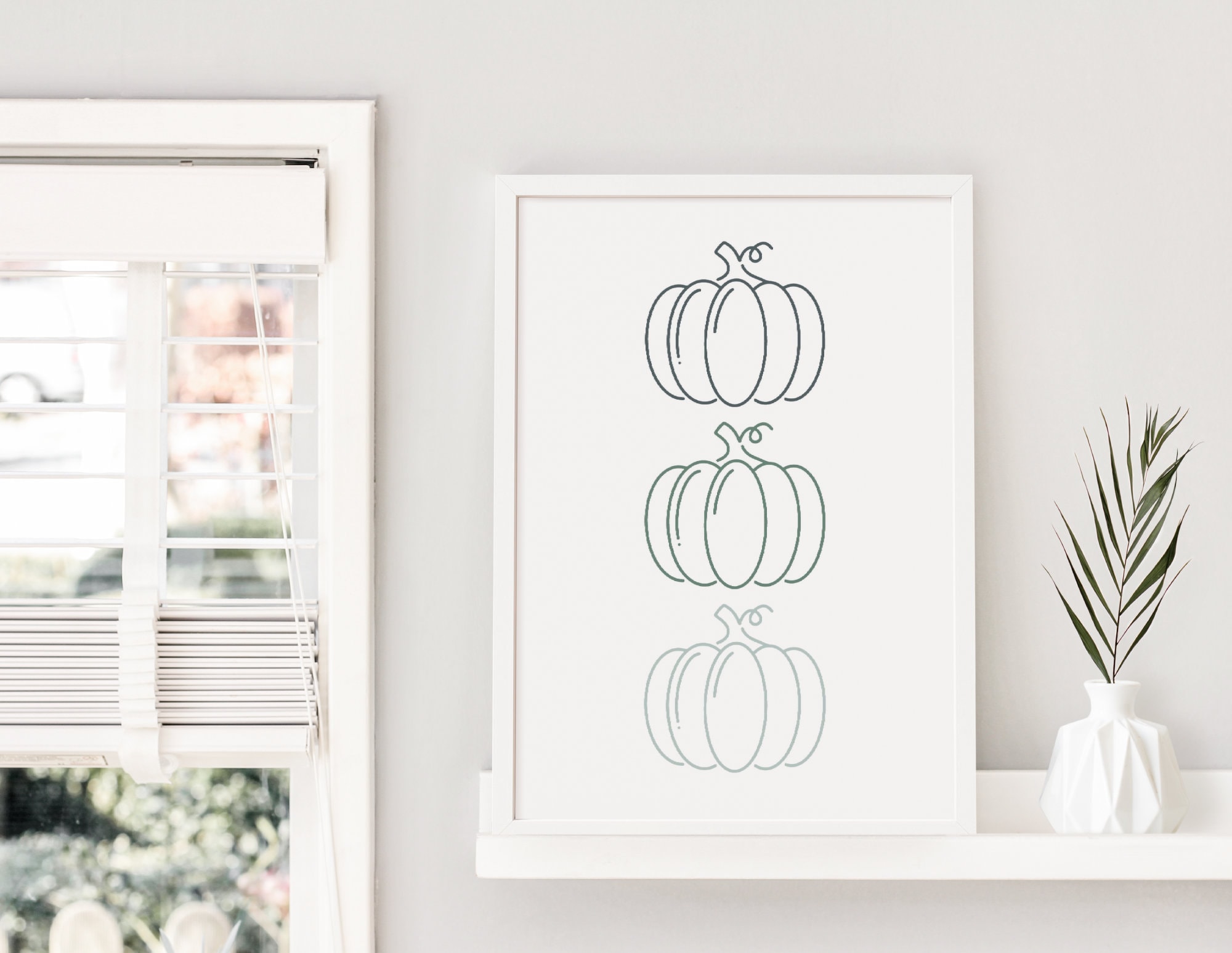 Fall Pumpkin Printable Wall Art Digital Download Farmhouse Fall Decor ...